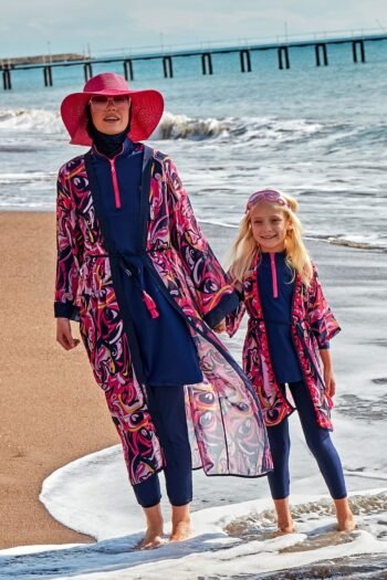 Çocuk Desenli Renkli Kimono P2417