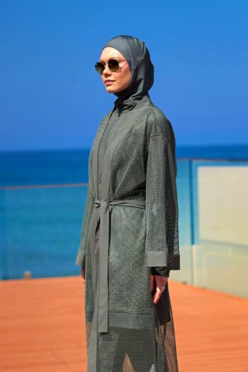 Haki Pareo Kaftan P2501-3