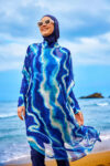 Lacivert Pareo Kaftan P2513-2