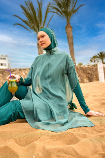 Açık Yeşil Kimono Kaftan P2516-1