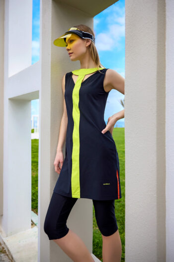 Siyah Yarı Kapalı Mayo H2502-1