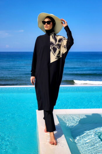 Tam Kapalı Tesettür Mayo M2518 Siyah